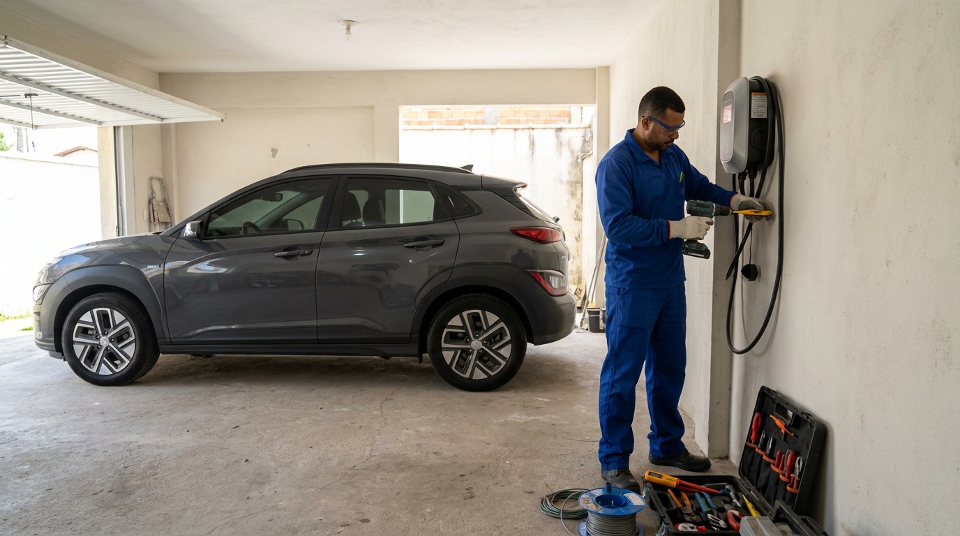 Instalacao de carregador de carro eletrico em Volta Redonda‑RJ