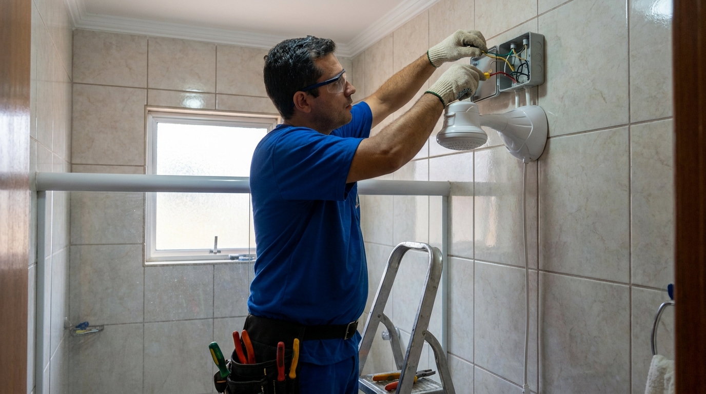 Instalacao de chuveiro eletrico profissional em Volta Redonda‑RJ